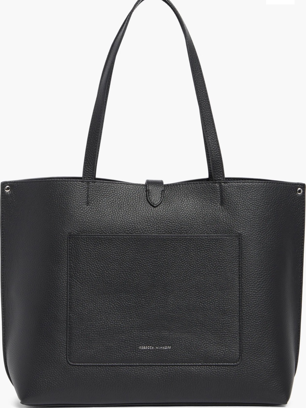 Rebecca Minkoff Megan Black Pebbled Leather Everyday Tote